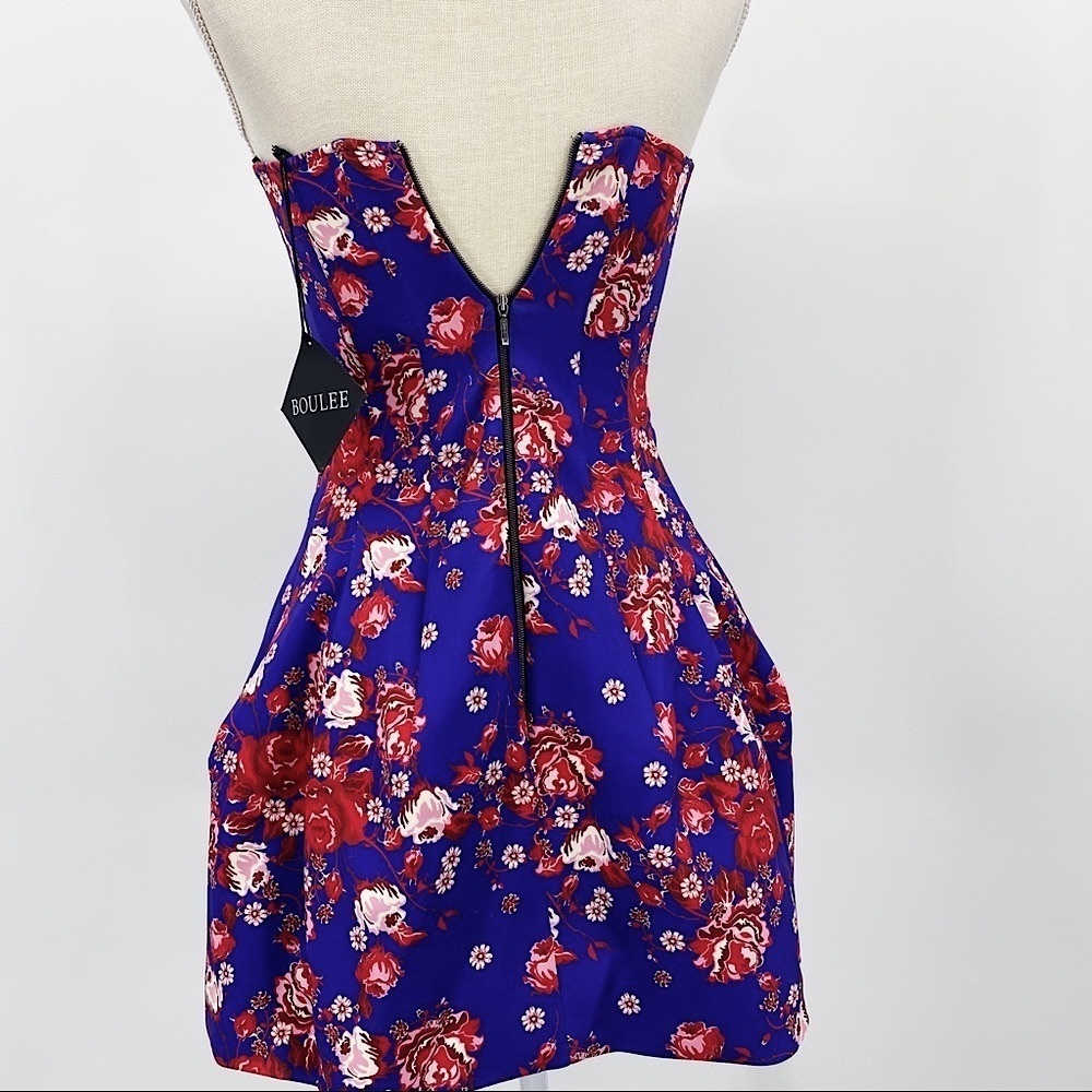 Boulee Ivy Strapless Corset Dress Rose Print - Picture 11 of 14